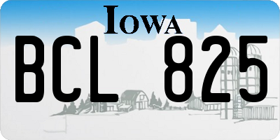 IA license plate BCL825