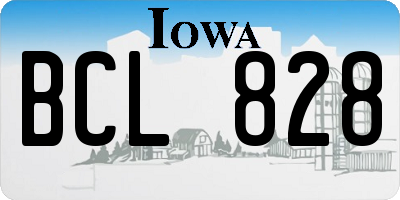 IA license plate BCL828