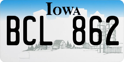 IA license plate BCL862