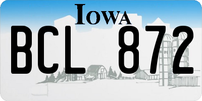IA license plate BCL872