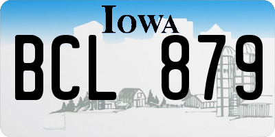 IA license plate BCL879