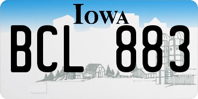 IA license plate BCL883