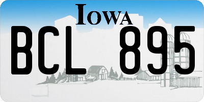 IA license plate BCL895