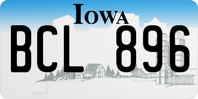 IA license plate BCL896