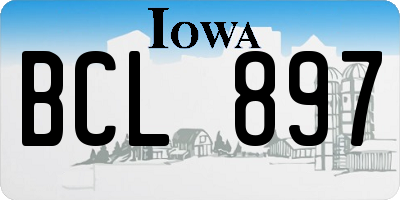 IA license plate BCL897