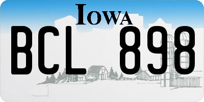 IA license plate BCL898