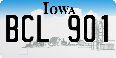 IA license plate BCL901