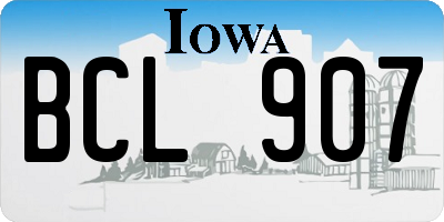 IA license plate BCL907