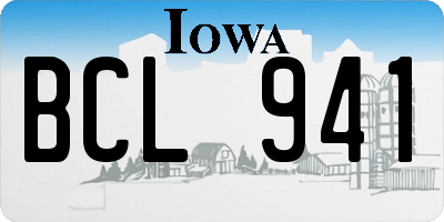 IA license plate BCL941