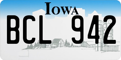 IA license plate BCL942