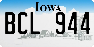 IA license plate BCL944