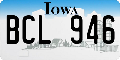 IA license plate BCL946