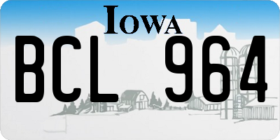 IA license plate BCL964