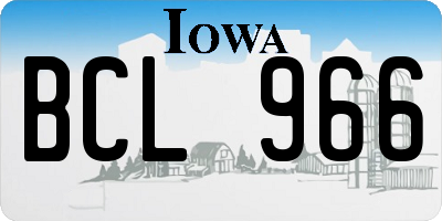 IA license plate BCL966