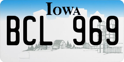 IA license plate BCL969