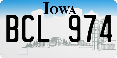 IA license plate BCL974