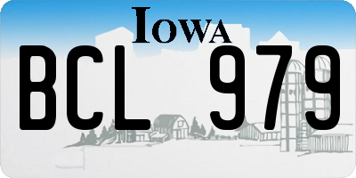 IA license plate BCL979