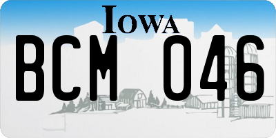 IA license plate BCM046