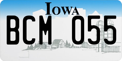 IA license plate BCM055