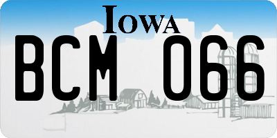 IA license plate BCM066