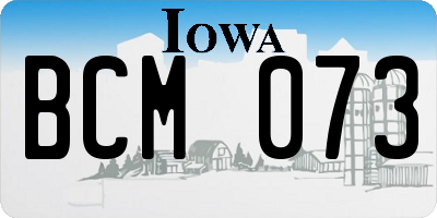 IA license plate BCM073