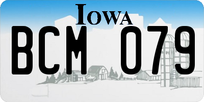 IA license plate BCM079