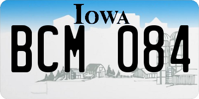 IA license plate BCM084