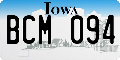 IA license plate BCM094