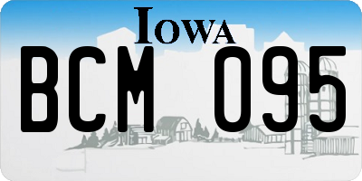 IA license plate BCM095