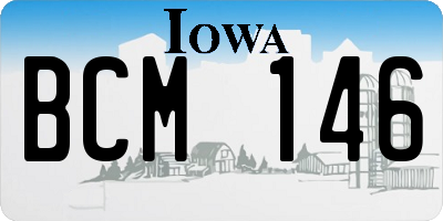 IA license plate BCM146