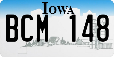 IA license plate BCM148