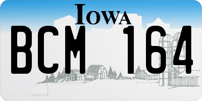 IA license plate BCM164