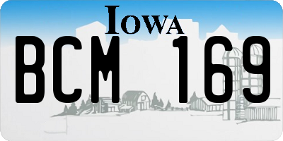 IA license plate BCM169