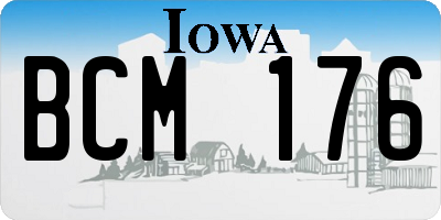 IA license plate BCM176