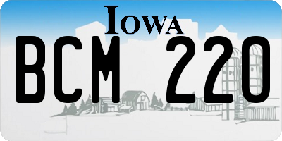IA license plate BCM220