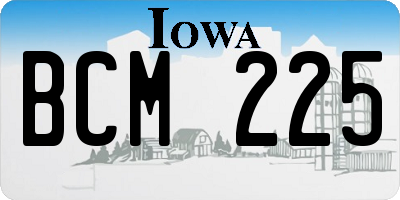 IA license plate BCM225