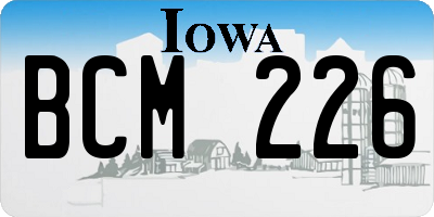 IA license plate BCM226