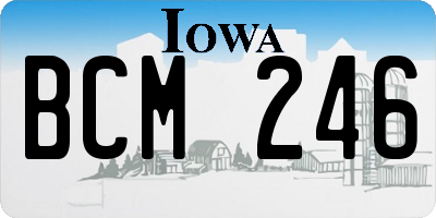 IA license plate BCM246