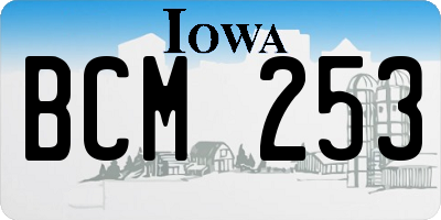 IA license plate BCM253