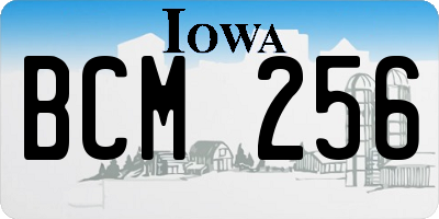 IA license plate BCM256