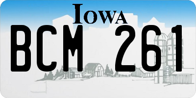 IA license plate BCM261