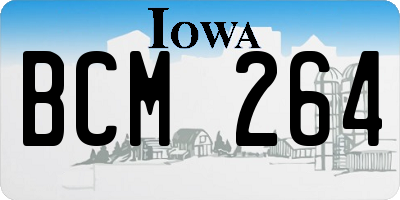 IA license plate BCM264