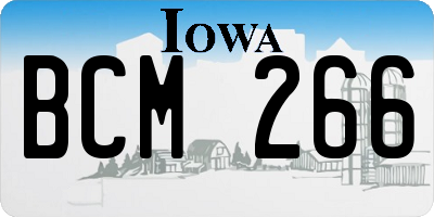 IA license plate BCM266