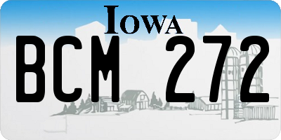 IA license plate BCM272