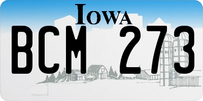 IA license plate BCM273