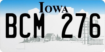 IA license plate BCM276