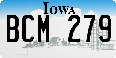IA license plate BCM279