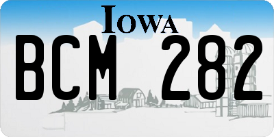 IA license plate BCM282