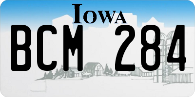 IA license plate BCM284