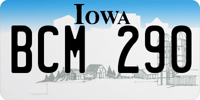 IA license plate BCM290
